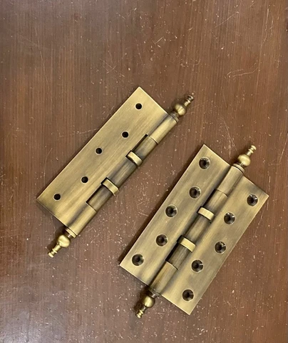 Brass Hinges Pair For Wooden Door 5'' Inches Latches For Door Cover