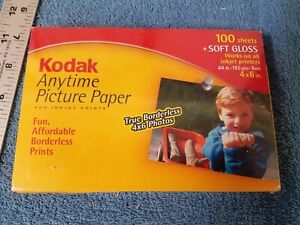 Kodak Anytime Picture Photo Paper Soft Gloss 4x6 100 Sheets