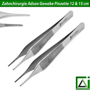 Cirugía Dental Adson Pinzas Tejido 12cm Y 15cm Pinzas Anatómicas Alicates Nuevo - Imagen 1 de 9