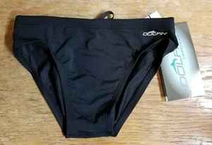 Dolfin Men's Solid Reliance Swim Brief Black Size 26 - Picture 1 of 2