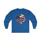 American Flag Draped Box Unisex Ultra Cotton Long Sleeve Tee | Comfort & Style