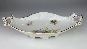 C.T. ALTWASSER CARL TIELSCH ANTIQUE Porcelain 2-Handled Dish Floral - Picture 1 of 13