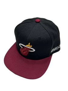 Miami Heat Hat Cap Snap Back Black Red NBA Basketball Mens 75th Anniversary - Picture 1 of 7