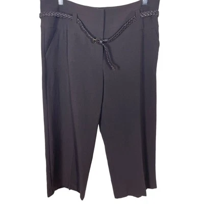 Pantalones Cortos Para Mujer Marrón Talla 12 con Cinturón Trenzado Marrón Trabajo Verano Academia Foto 1 de 4