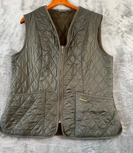 Barbour Betty Gilet Vest Womens Sz 16 Green Fleece Lined Quilted Puffer Country - Picture 1 of 7