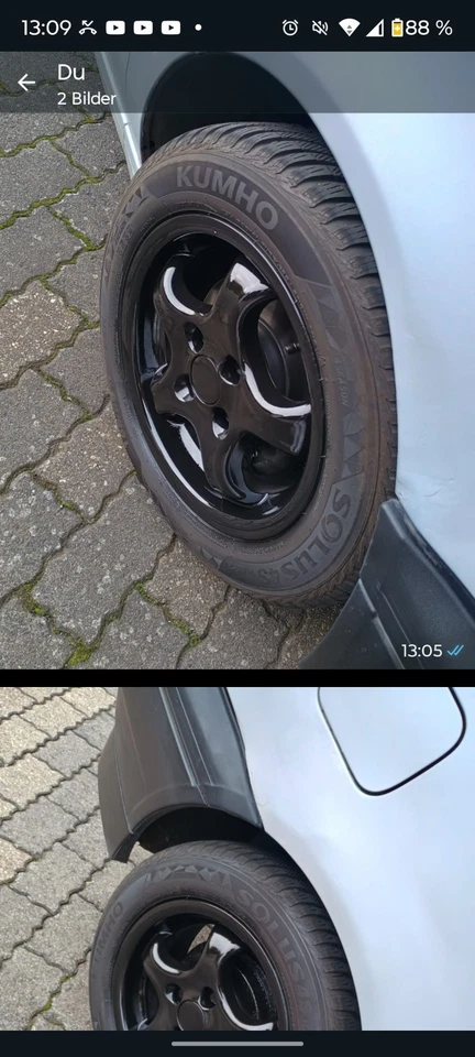 14 Zoll Alufelgen mit Winterreifen VW Golf 3 - Bild 1 von 1