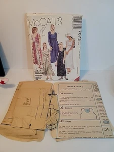McCall's 7073 Empire Seamed Dress 1994 size 4-14 Tall Cut With Notes - Picture 1 of 5