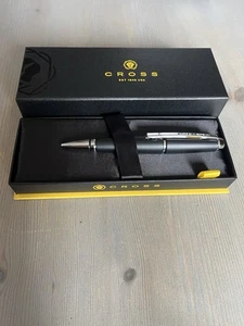Cross Edge Jet Black Rolling Ball Pen Brand New In Box - Picture 1 of 2