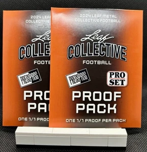 2024 Leaf Metal Collective Football Proof Packs -- TWO 1/1 Proof Packs - Picture 1 of 2