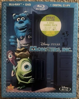 Monsters Inc. (Disney Pixar Blu-ray + DVD) W/Slipcover RARE OOP BRAND NEW  - Image 1 of 4