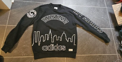 ADIDAS ORIGINALS RUN DMC 1982 GRAPHIC MEN'S BLACK SWEATSHIRT SZ M - Image 1 of 3