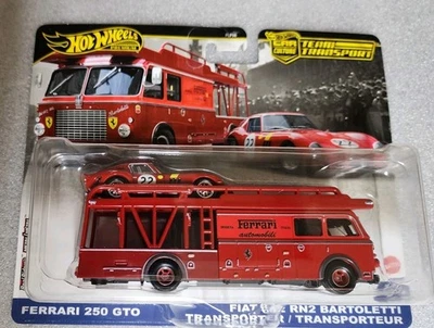 Hot Wheels Team Transport Mix H 2025 Ferrari 250 GTO and Fiat 642 RN2 Bartoletti - Image 1 of 4