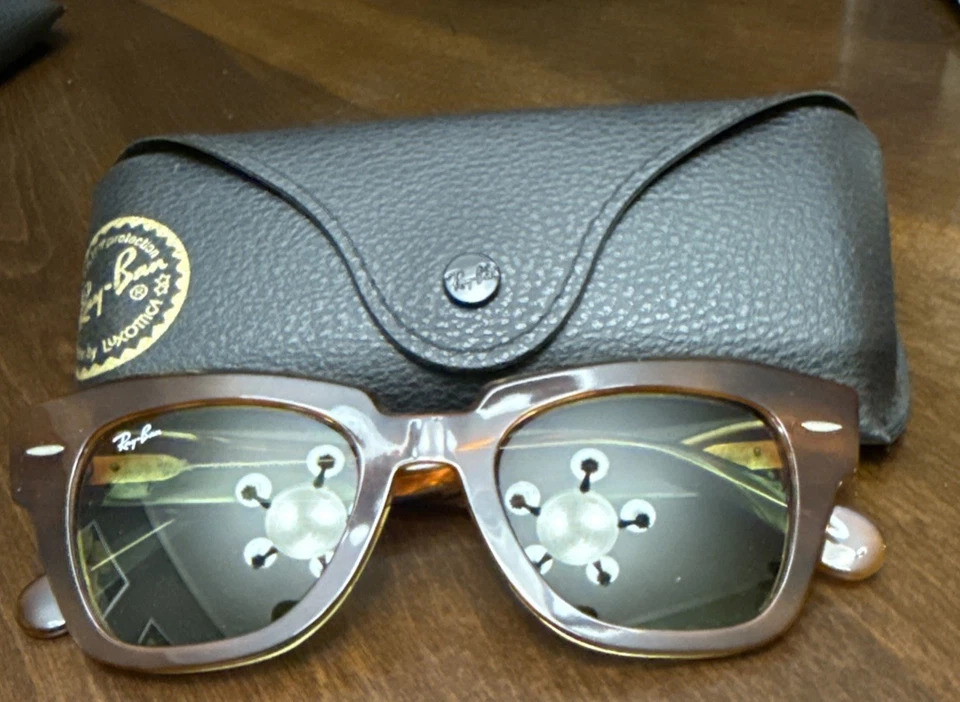 Gafas de sol Ray-Ban RB2186 STATE STREET 1293/4E Light Havana con lentes verdes 49 mm Foto 1 de 4