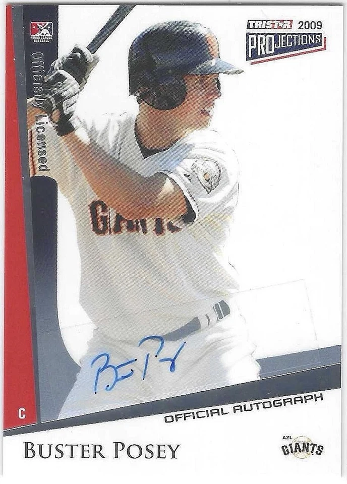Buster Posey 2009 TriStar Proyecciones AUTO SP #181 Gigantes de San Francisco ¡RARO! Foto 1 de 2