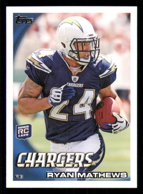 2010 Topps #403A Ryan Mathews RC/Running pose twisting - Image 1 of 2