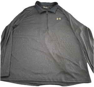 Under Armour Loose Blue Long Sleeve 1/4 Zip Collared Pullover Men’s 2XL - Picture 1 of 3