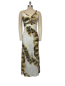 Vintage Nylonkleid Roberto Cavalli 2008 weiß Kettenmuster 44 L - Bild 1 von 9