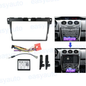 Panel de marco estéreo de radio de coche de 9"" fascia con arnés de alimentación para MAZDA CX-7 2006~12 - Imagen 1 de 9