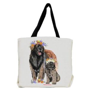 Leonberger Dog with Flowers Tote Bag - Picture 1 of 1