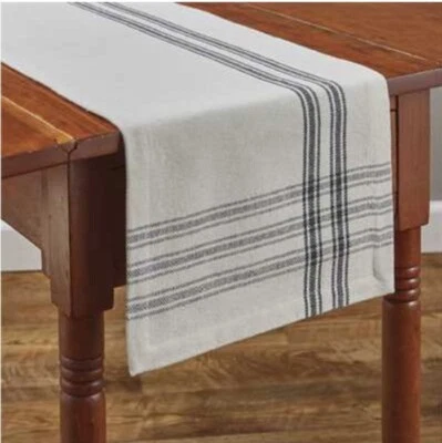 Corredor de mesa Lane Farms gris/beige 54" - granja náutica gris a rayas a cuadros  Foto 1 de 2