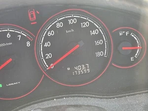 JDM SUBARU LEGACY BP5 TURBO BLACK FACE MANUAL SPEEDOMETER GAUGE CLUSTER OEM - Picture 1 of 8