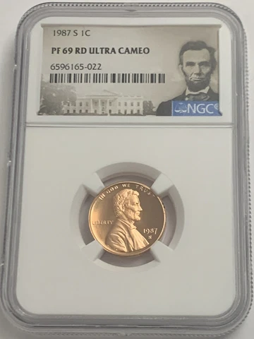 1987 S NGC PF69 RD ULTRA CAMEO PROOF LINCOLN MEMORIAL PENNY 1C PORTRAIT Cover