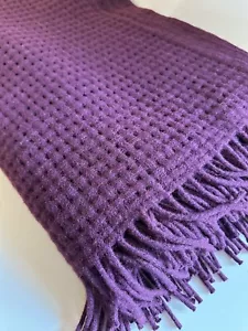 PURPLE Elvang Denmark ALPACA + WOOL Throw/Blanket Mini Windowpane - Picture 1 of 24