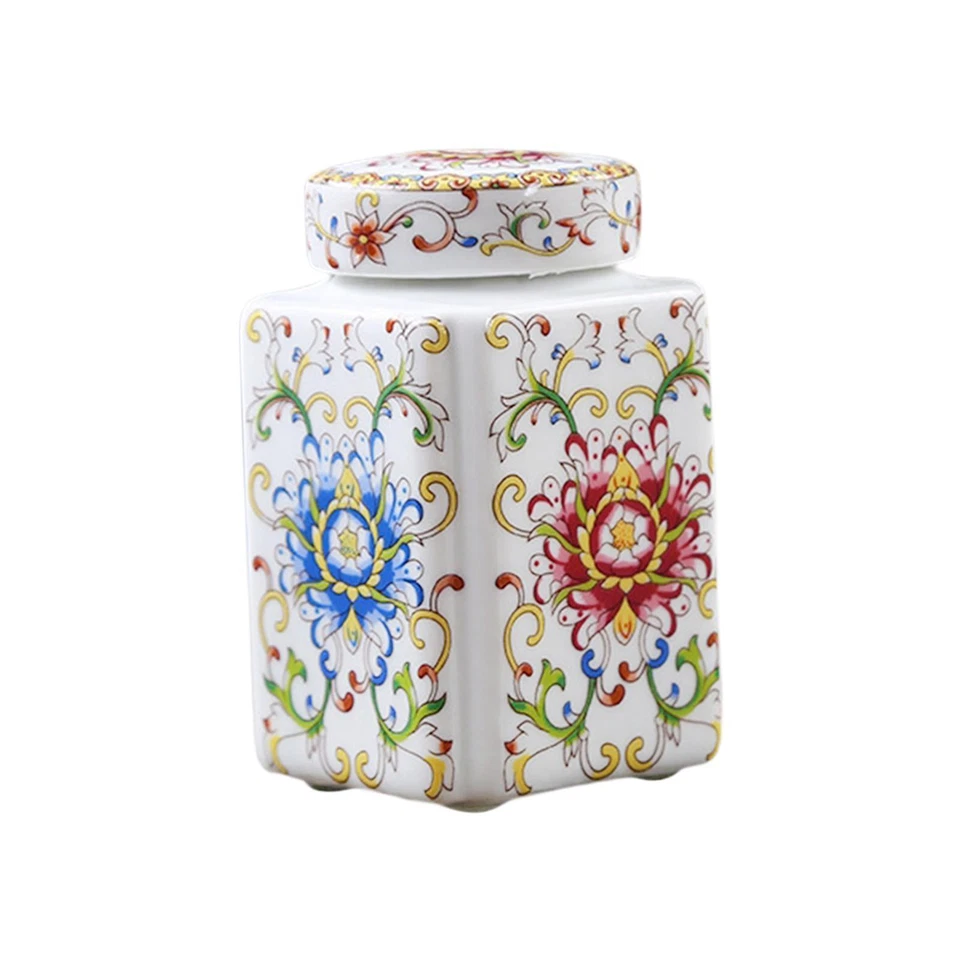 Jarro de porcelana elegante com tampa estilo chinês 200 ml frasco de cerâmica gengibre - Imagem 1 de 1