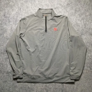 Peter Millar Sommer Komfort Nebraska Huskers 1/4 Reißverschluss Herren XL gestreift Perth Golf - Bild 1 von 13