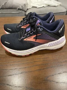 Brooks Adrenaline Gts 22 Black Athletic Sneakers Sz 7.5 Womens 1600 - Picture 1 of 8