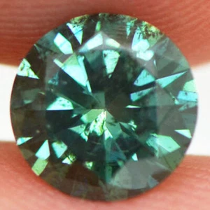 Green Diamond Fancy Color Round Shaped SI2 Loose Natural Enhanced 1.20 Carat - Picture 1 of 7