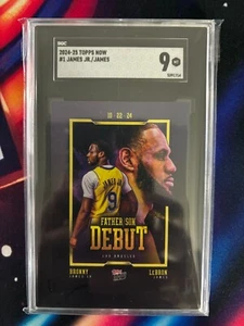 2024 Topps Now Father Son Debuet James Jr./James #1 SGC 9 - Imagen 1 de 2