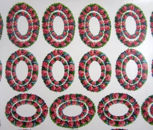 Antique Flower Roses Victorian Decal Transfer Sheet Decoupage Decalcomania 1880s - Picture 1 of 6