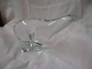 1960's MCM Sweden Maleras Folke Walving Crystal figurine Polar Bear 7 1/2" - Picture 1 of 5