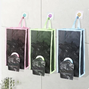 Kitchen Grocery Bag Holder Wall Mount Storage Dispenser Plastic Pouch Organizer↕ - Picture 1 of 17