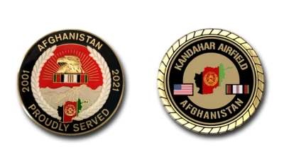 Kandahar Airfield Afghanistan Service Challenge Coin - Image 1 of 4