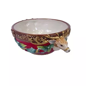 FITZ & FLOYD 2016 Yuletide Holiday All Purpose Bowl Hand Crafted / Painted - Bild 1 von 10