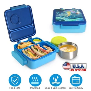Lunch Box Portable Thermal Lunch Container Travel Outdoor School Lunch Storage - Picture 1 of 12