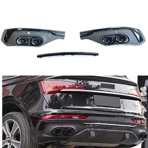 Escape difusor parachoques trasero coche para Audi Q5 S Line Sport trasero 2021-2023 negro - Imagen 1 de 6