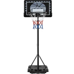 Portable Basketball Hoop System Kids Height Adjustable Basketball Net Stand 8ft - Picture 1 of 12
