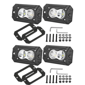 4PCS Flush Mount 4" LED Work Light Bar Rear Bumper Mount For Ford F150 F250 F350 - Picture 1 of 13