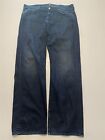 7 for all Mankind 38 x 34 USA MADE Relaxed Fit Dark Wash Denim Button Fly Jeans