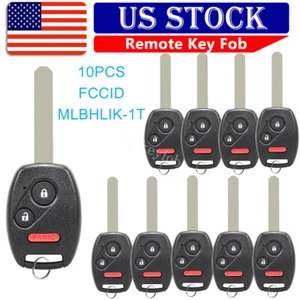 Lot 10 Car Key Fob Entry Remote 3B For 2007 - 2013 Honda CR-V CRV MLBHLIK-1T - Bild 1 von 7