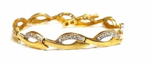 10 Karat Gelbgold Zirkon Armband Schmuck Geschenk - Bild 1 von 1