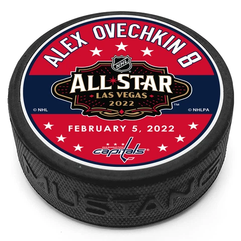 2022 NHL ALL STAR GAME LAS VEGAS ALEX OVECHKIN #8 PLAYER 3D TEXTURED HOCKEY PUCK Cover