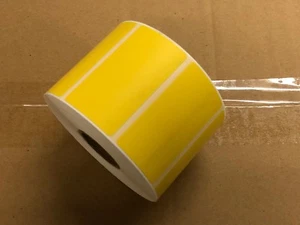 8000 Thermal Labels YELLOW 2.25x1.25 For Zebra GX420t LP2824 LP2422 LP2844 - Picture 1 of 3