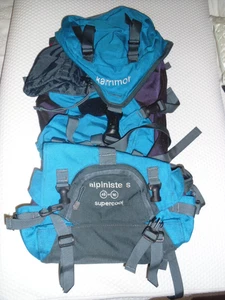 Karrimor Alpiniste S Supercool 45 + 10 Blue Rucksack Walking Camping Outdoors - Foto 1 di 8