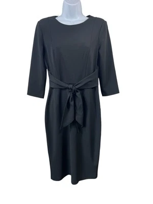 Adrianna Papell Midi Dress Size 4 Lavender Career Tie Waist Sheath Office Work - Image 1 of 4