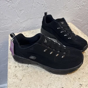 Neu mit Etikett Skechers Synergy 3.0 Memory Foam Damen-Sneaker breite Passform schwarz US-Größe 8,5 - Bild 1 von 8