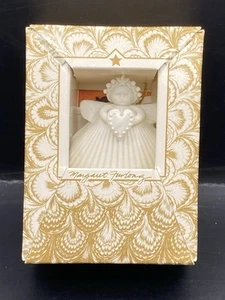 Margaret Furlong 4" Heart 1994 Bisque Shell Christmas Ornament Vintage In Box - Picture 1 of 13